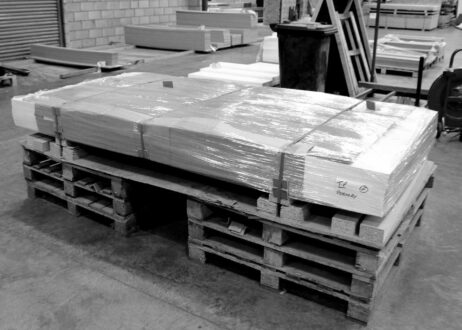 Products packaged ready for delivery