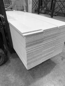 stock panels on forklift