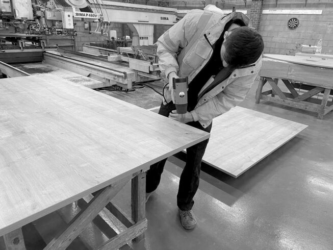 Finishing edging on MDF panel